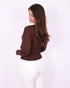 knit snatch top brown