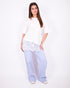 Lace detail t-shirt white