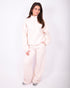 Wide leg jogger cream