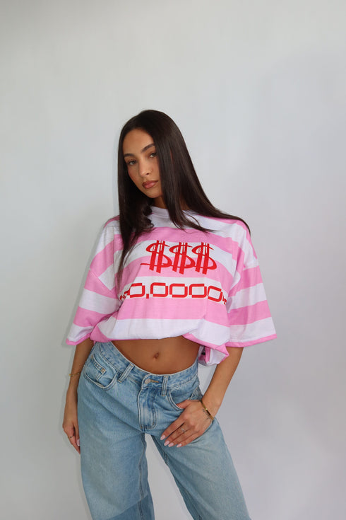priority CEO tee pink