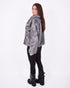 faux fur coat grey
