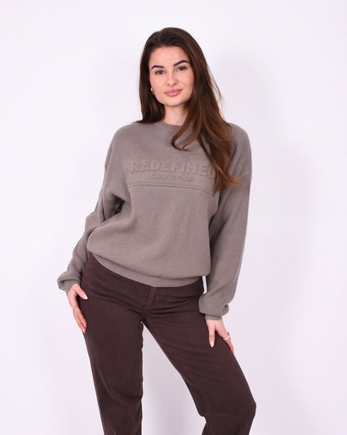 Redefined knit sweater taupe