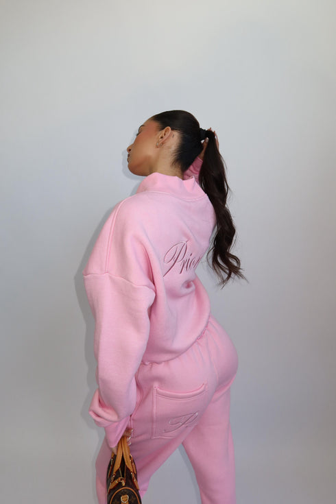 priority bomber jacket set pink