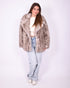 faux fur coat beige