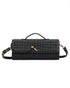 Gevlochten pu clutch black