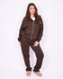 redefined zip up hoodie brown