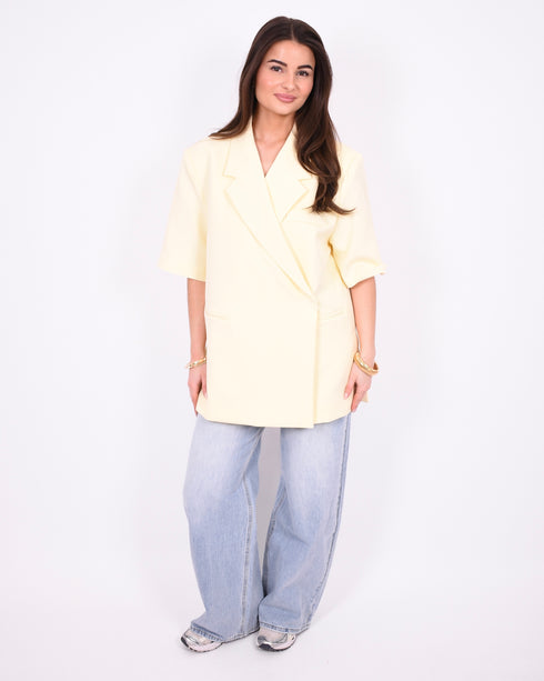 Bibi short sleeve blazer yellow