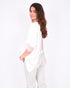 lace back split t-shirt white