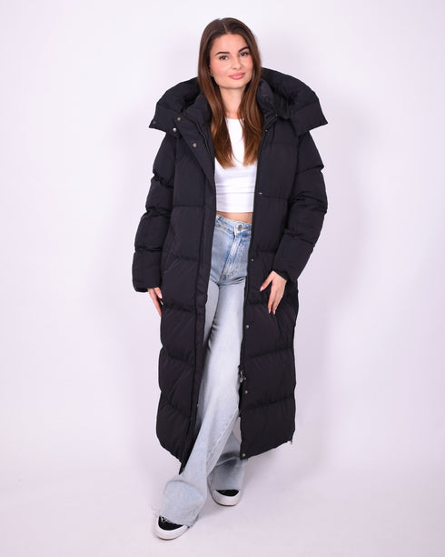 Maxi puffer coat black