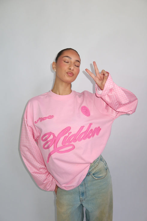 Priority hidden Longsleeve pink