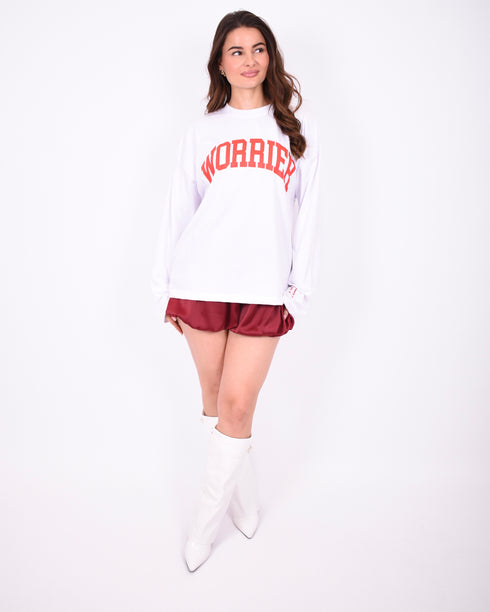 Satin balloon skort Bordeaux