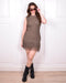 Knitted beach dress taupe