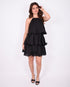 ruffle dress black