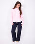 oversized zip knit pink