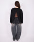 Lace split longsleeve black