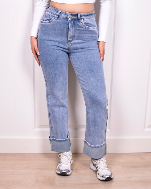 petit folded stretch jeans blue