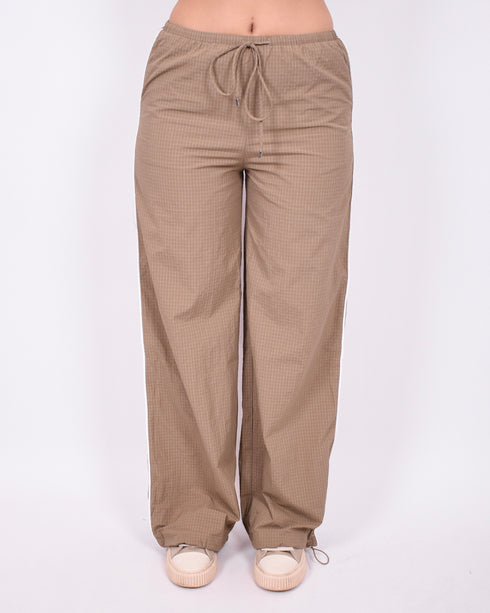 Jenna checkered pants taupe