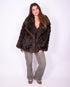 faux fur coat brown