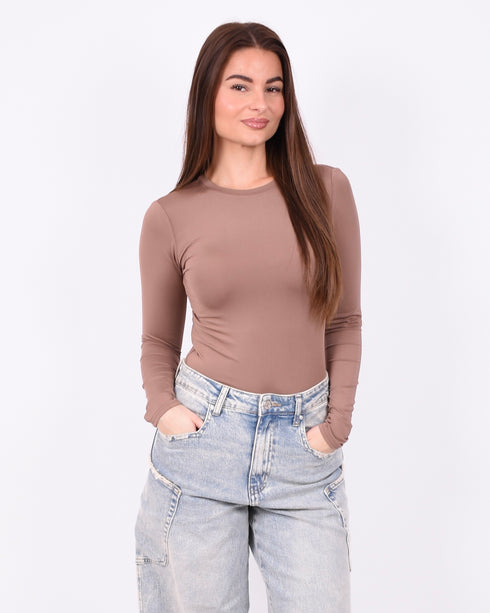 basic longsleeve top camel