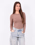 basic longsleeve top camel
