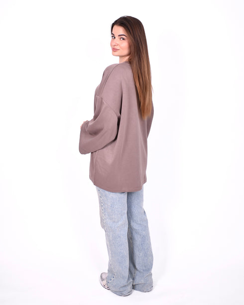 Oversized t-shirt taupe