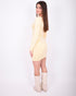 Draped bodycon dress yellow