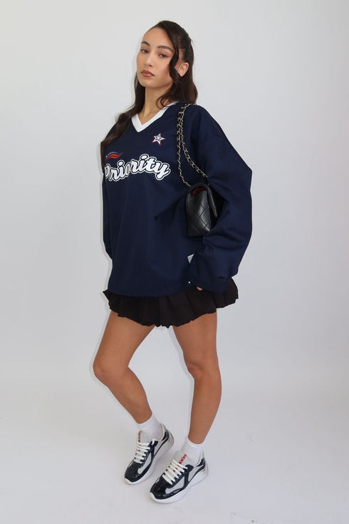 Priority denim longsleeve dark blue