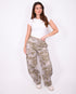 Camo balloon pants light washed