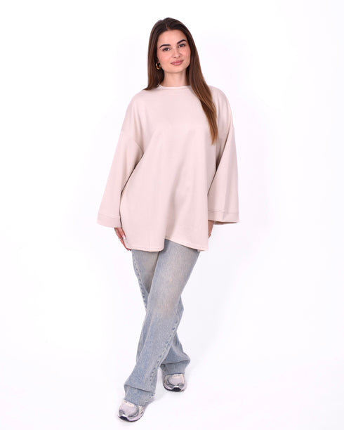 Oversized t-shirt creme