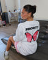 Butterfly longsleeve white/pink