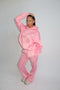 Priority sporty logo tracksuit pink