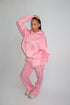 Priority sporty logo tracksuit pink