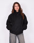 suede bomber jacket black