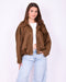 Suède bomber jacket camel