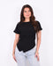 ivana draped top black