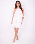 ruffle dress white