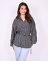 noa checkered blouse black/white