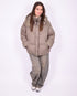 Puffer coat taupe