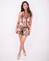 ibiza halter playsuit brown