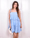 Ruffle dress licht blauw