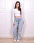 Double Straight leg stretch jeans Blue