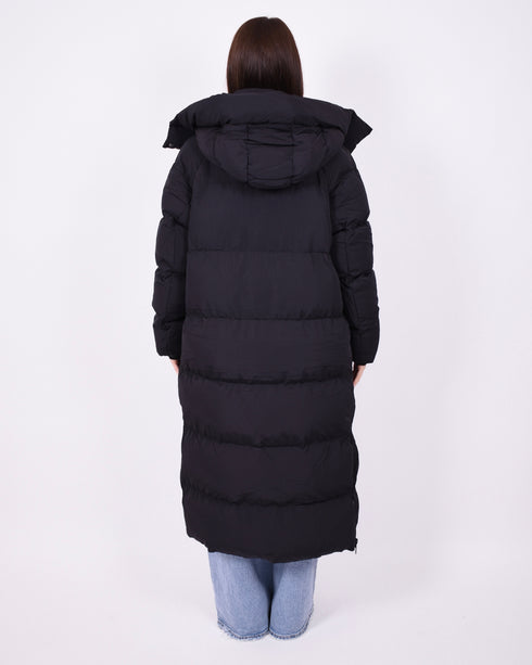 maxi puffer coat black