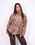 Col trenchcoat taupe