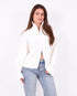 oversized zip knit off white