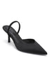 Satin heels black