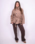 Col trenchcoat taupe