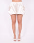Satin cargo balloon short crème