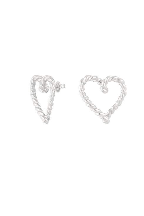 Open heart earrings
