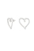 Open heart earrings