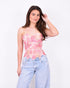 Summer corset top pink